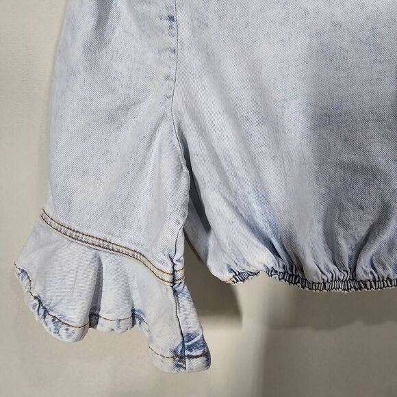 WeWoreWhat Cropped Denim Top - Picture 3 of 6